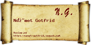 Német Gotfrid névjegykártya